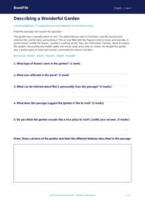 Free Adjectives Comprehension Worksheets for Grade 3 ELA – BookFlik