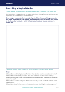 Free Adjectives Drawing Sheet | Grade 3 | ELA | BookFlik