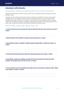 Free Adverbs Track Sheet | Grade 3 | ELA | BookFlik
