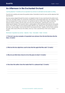 Free Expanded Noun Phrases Comprehension | Grade 3 | ELA | BookFlik