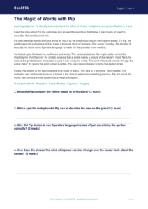 Free Figurative Language Comprehension | Grade 3 | ELA | BookFlik