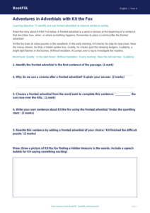 Free Fronted Adverbials Track Sheet | Grade 3 | ELA | BookFlik