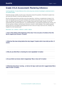 Free Inference Assessment | Grade 3 | ELA | BookFlik