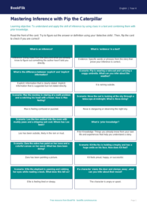 Free Inference Flashcards | Grade 3 | ELA | BookFlik