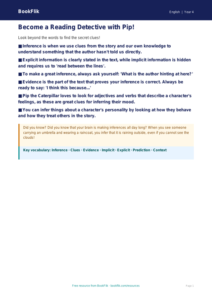 Free Inference Poster | Grade 3 | ELA | BookFlik
