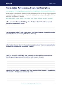 Free Nouns And Verbs Template for Grade 3 ELA | BookFlik