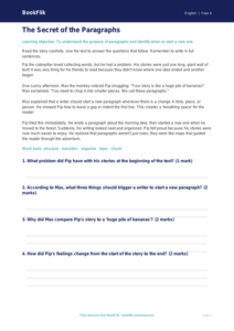 Free Paragraphs Comprehension | Grade 3 | ELA | BookFlik