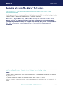 Free Playscripts Drawing Sheet | Grade 3 | ELA | BookFlik