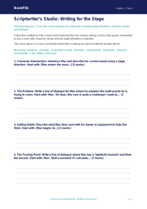 Free Playscripts Writing Frame | Grade 3 | ELA | BookFlik