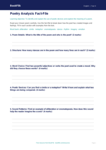 Free Poetry Template for Grade 3 Students | BookFlik ELA