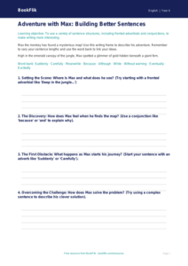 Sentence Structure Writing Frame for Grade 3 ELA | Free Download | BookFlik
