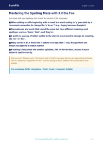Free Spelling Poster for Grade 3 | ELA | BookFlik