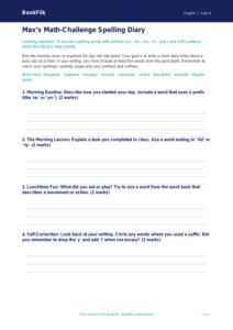 Free Spelling Template | Grade 3 | ELA | BookFlik