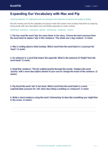 Free Vocabulary Worksheet | Grade 3 | ELA | BookFlik