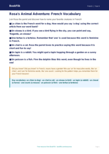 Free Animals Poster | Grade 3 | French | BookFlik