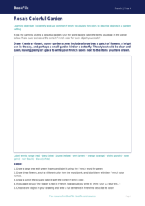 Free Colours Drawing Sheet | Grade 3 | French | BookFlik