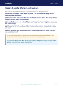 Free Colours Poster in French for Grade 3 | BookFlik