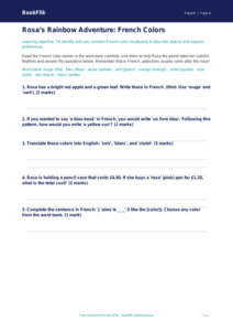Free Colors Worksheet for Grade 3 | BookFlik
