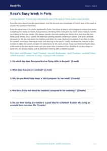 Free Days of the Week Comprehension for Grade 3 Students | BookFlik