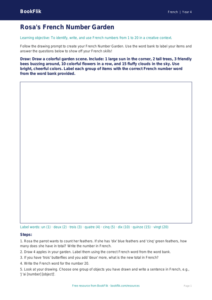 Free French Numbers Drawing Sheet for Grade 3 | BookFlik