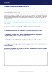 Free Numbers Track Sheet | Grade 3 | French | BookFlik