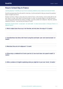 Free Grade 3 French School Track Sheet | BookFlik