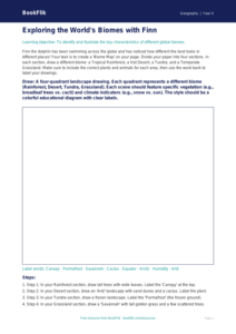 Free Biomes Drawing Sheet | Grade 3 | Geography | BookFlik