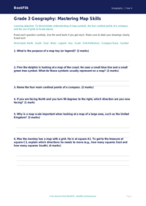 Geography map skills assessment grade 3 core