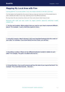 Geography map skills writing frame grade 3 core