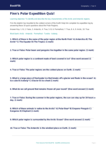 Free Polar Regions Quiz | Grade 3 | Geography | BookFlik