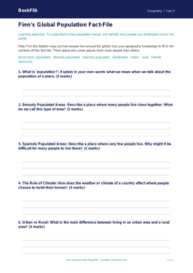 Free Population Template | Grade 3 | Geography | BookFlik