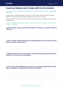 Free Weather And Climate Writing Frame | Grade 3 | Geography | BookFlik