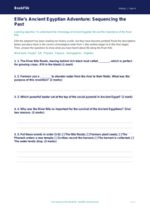 History ancient egypt activity sheet grade 3 core
