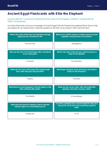 Free Ancient Egypt Flashcards | Grade 3 | History | BookFlik