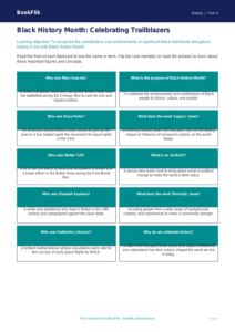 History black history month flashcards grade 3 core