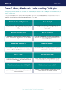 Free Civil Rights Flashcards | Grade 3 | History | BookFlik