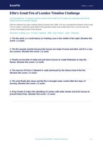 Great Fire of London Activity Sheet | Grade 3 History | BookFlik