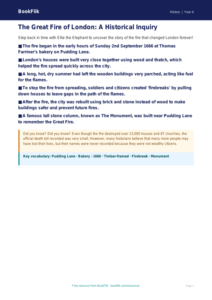 Great Fire of London Facts for Kids | Grade 3 History Poster