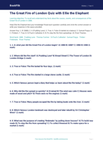 Great Fire of London Quiz for Grade 3 | History Lesson | BookFlik