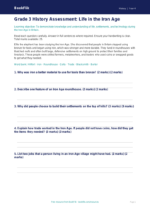 History iron age assessment grade 3 core