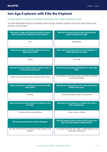 Free Iron Age Flashcards | Grade 3 | History | BookFlik