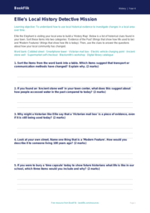 Free Local History Activity Sheet | Grade 3 | History | BookFlik