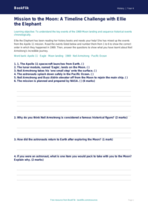 Free Neil Armstrong Activity Sheet | Grade 3 | History | BookFlik
