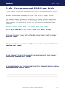 Free Romans Assessment | Grade 3 | History | BookFlik