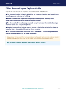 History romans poster grade 3 core
