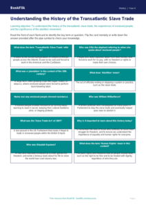 Free Slavery Flashcards | Grade 3 | History | BookFlik