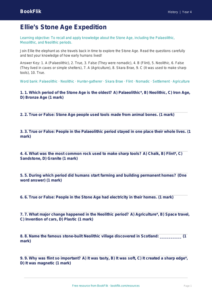 Free Stone Age Quiz | Grade 3 | History | BookFlik