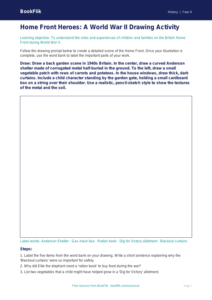 Free WW2 Drawing Sheet | Grade 3 | History | BookFlik