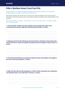 Free WW2 Template | Grade 3 | History | BookFlik