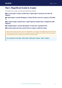 Math angles poster grade 3 core